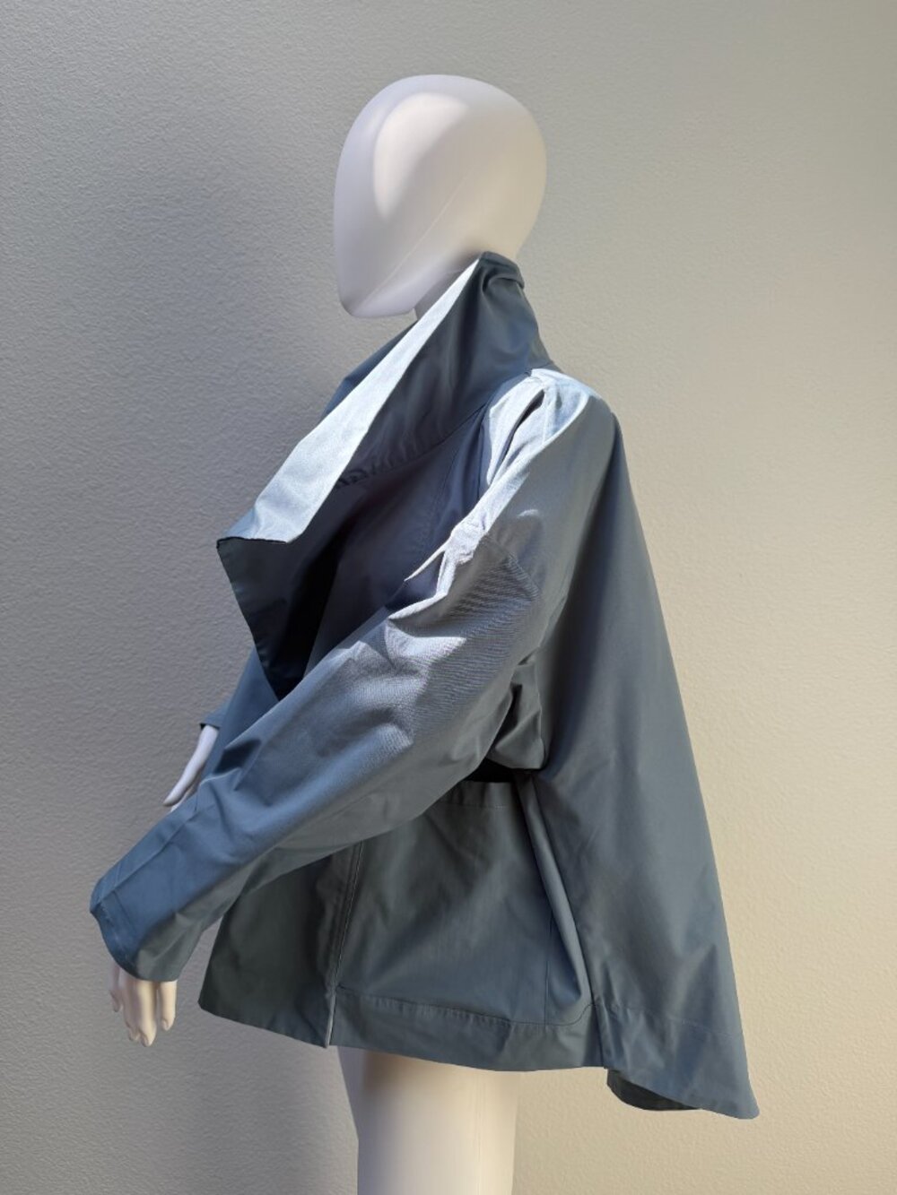 NWT MarlaWynne WynneLayers Versatile Trench Jacket Dusty Blue - L